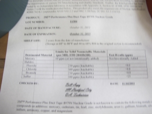 (34) 3M ROLLS OF DUCT TAPE, 48MM X 54.8M SIZE. LOADING & HANDLING FEE $15-4206